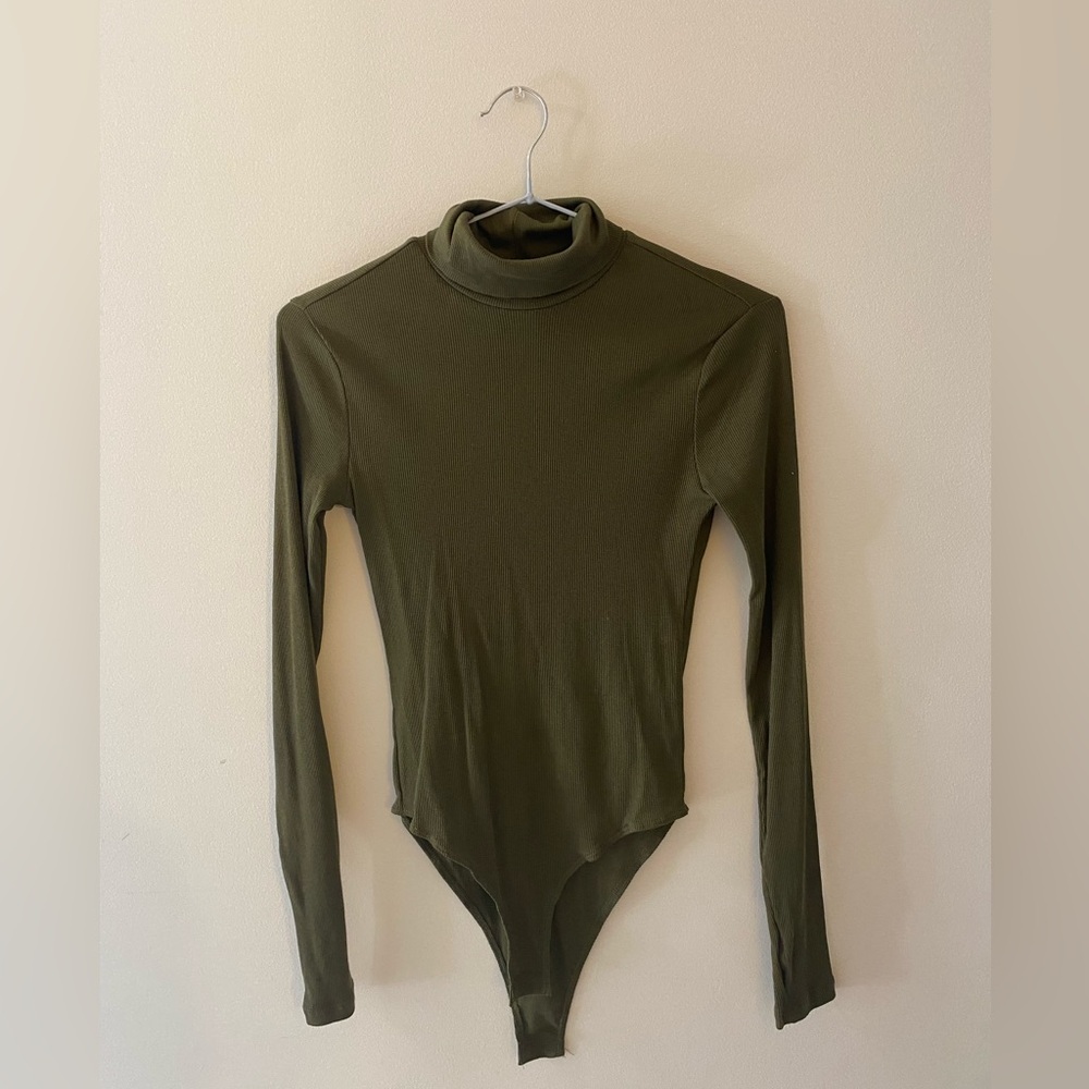 Olive Green Long Sleeve Bodysuit from H&M